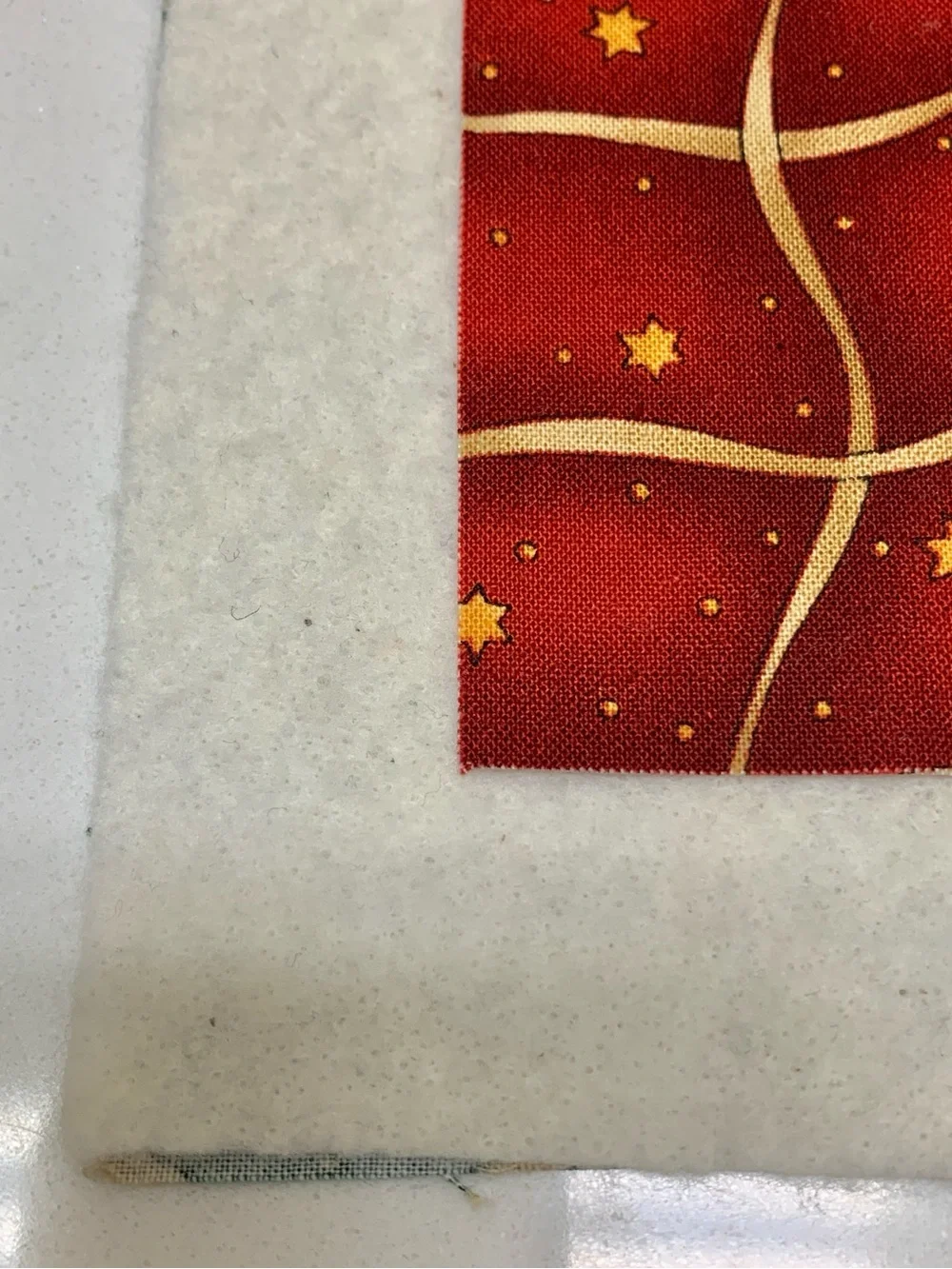 Festive Santa Holiday Single Block Fabric Panel Unfinished Red & Green 14” x 16”
